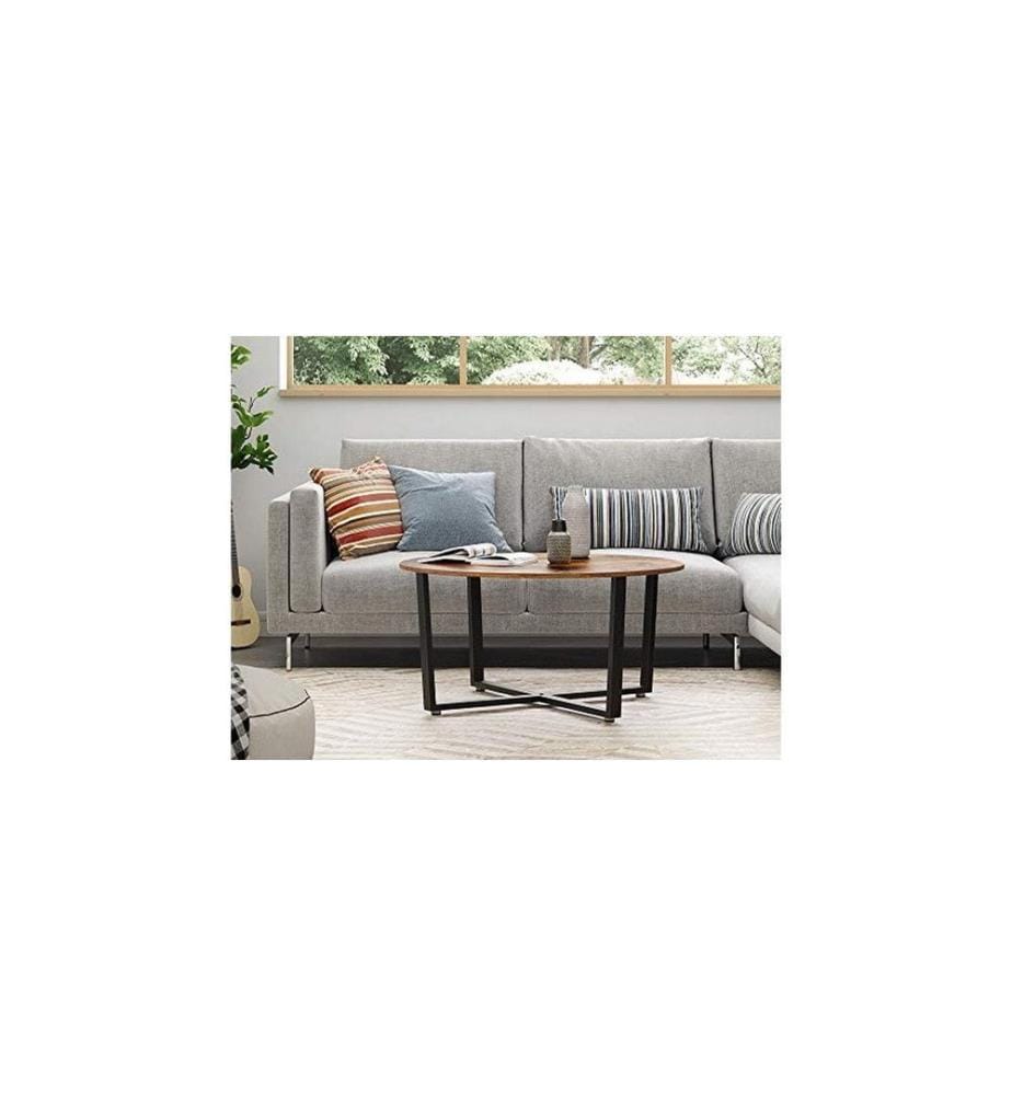 VASAGLE - Table basse 88 x 47 cm, Brun/Noir