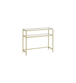 VASAGLE - Table console 100 x 35 x 80 cm, Doré