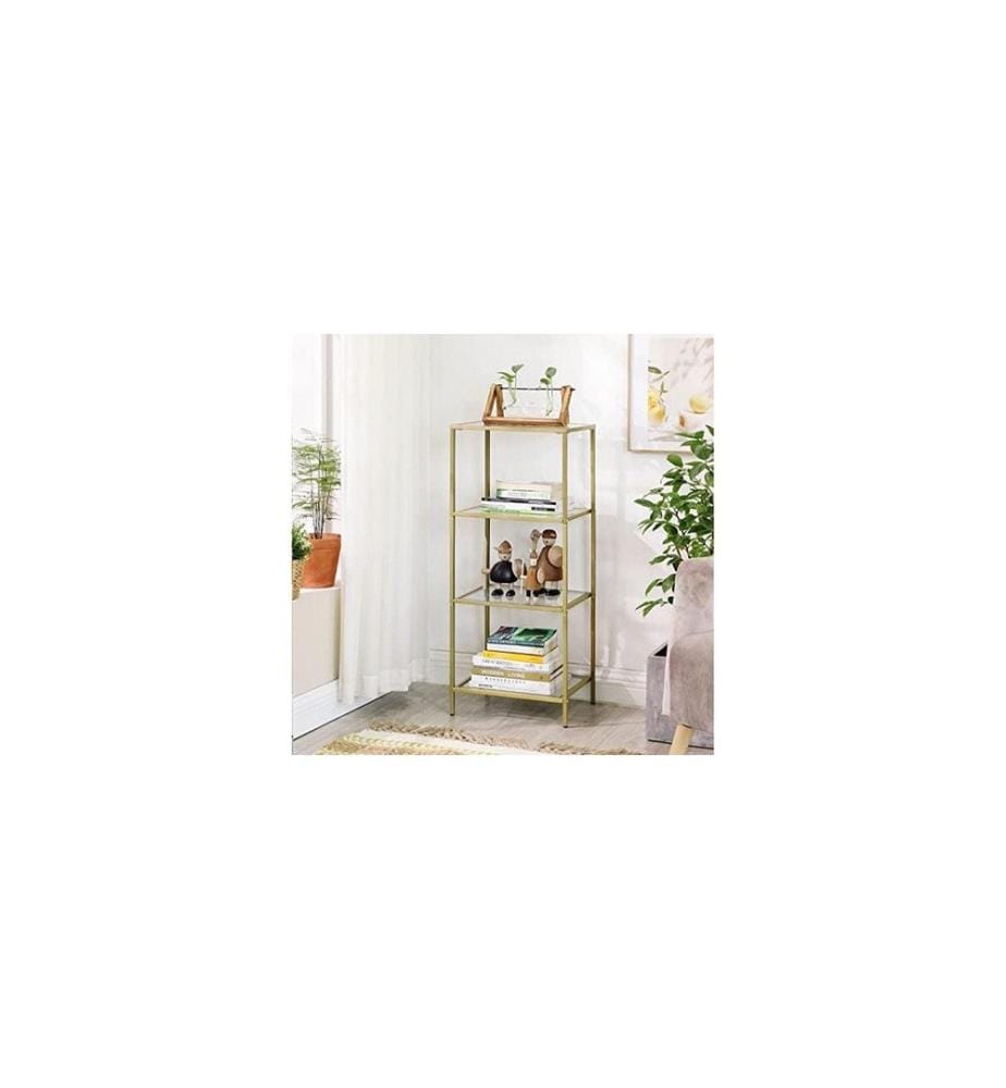 VASAGLE - Regal 40 x 30 x 95 cm, Gold