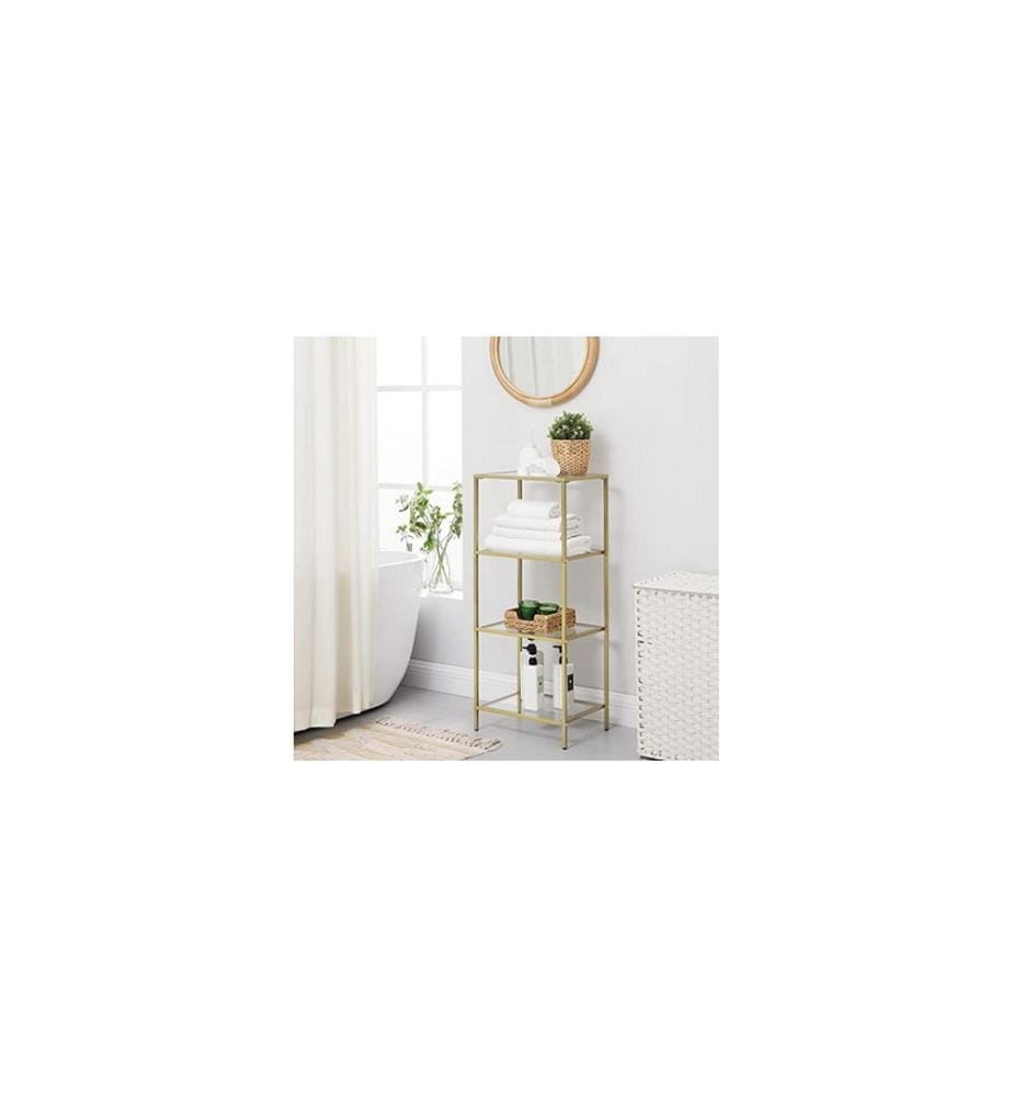 VASAGLE - Regal 40 x 30 x 95 cm, Gold