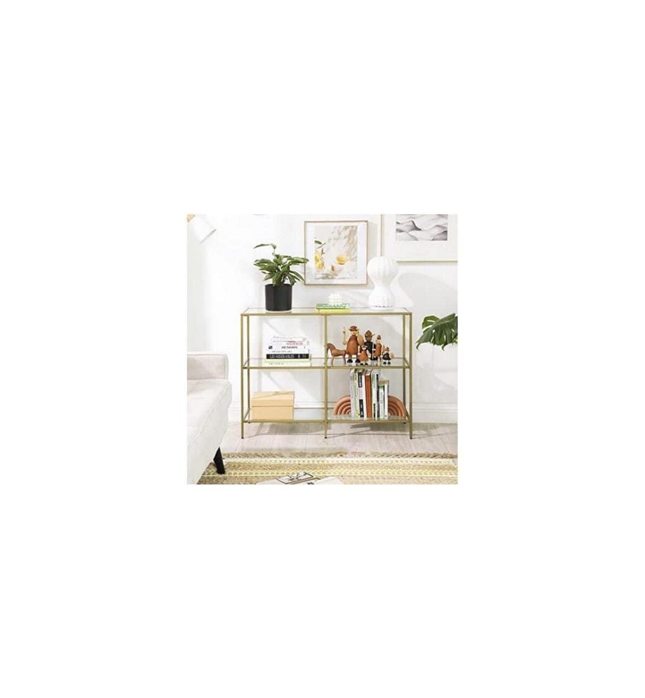 VASAGLE - Table console 100 x 30 x 73 cm, Doré