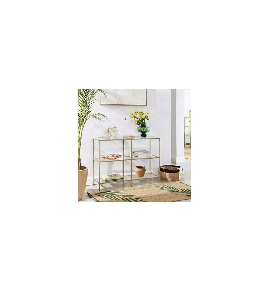 VASAGLE - Table console 100 x 30 x 73 cm, Doré