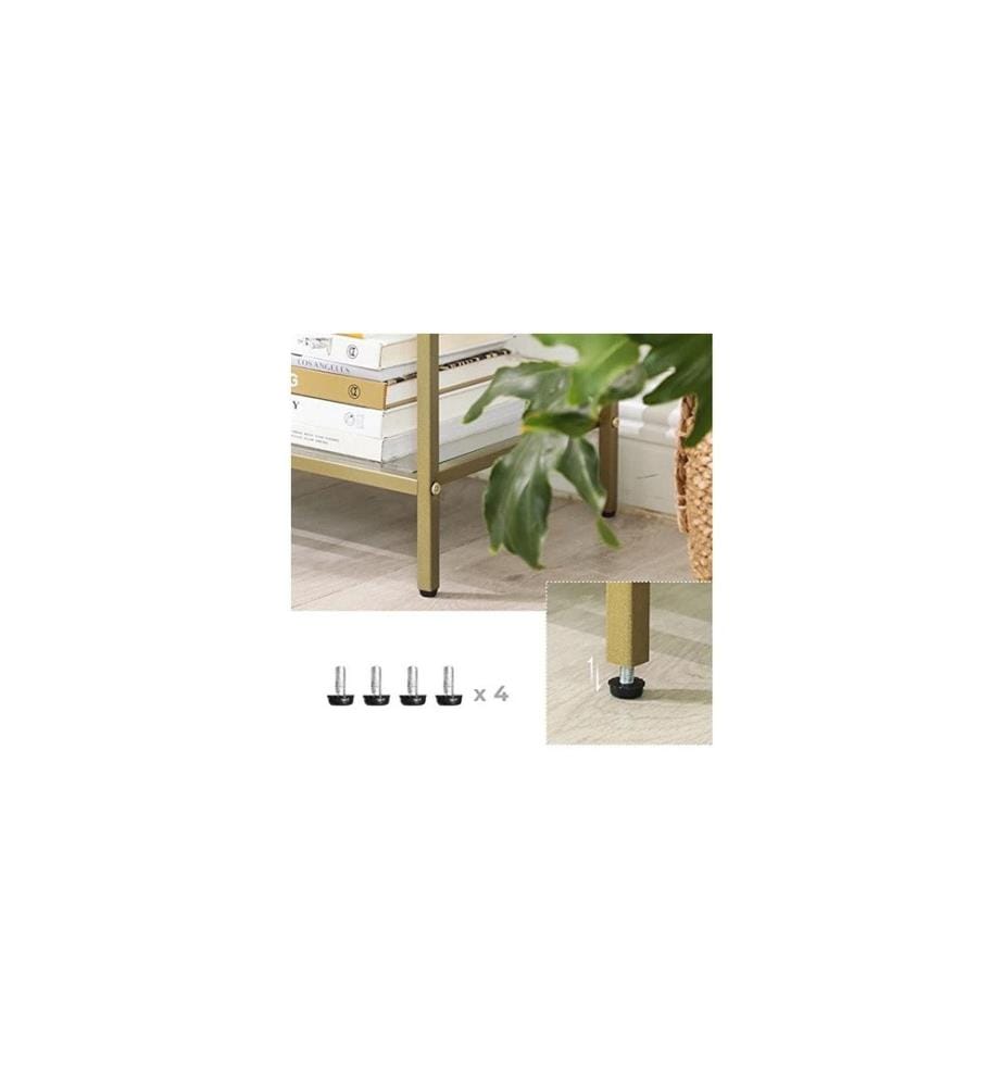 VASAGLE - Table console 100 x 30 x 73 cm, Doré