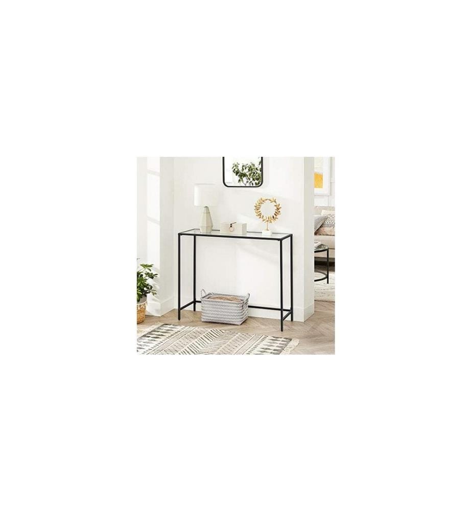 VASAGLE - Table console 100 x 35 x 80 cm, Noir