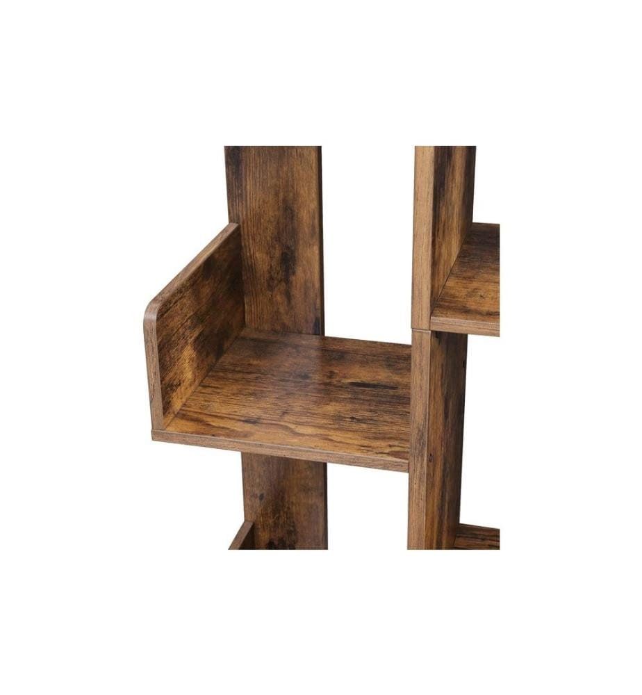 VASAGLE - Regal mit 13 Ablagen 86 x 25 x 140 cm, Braun