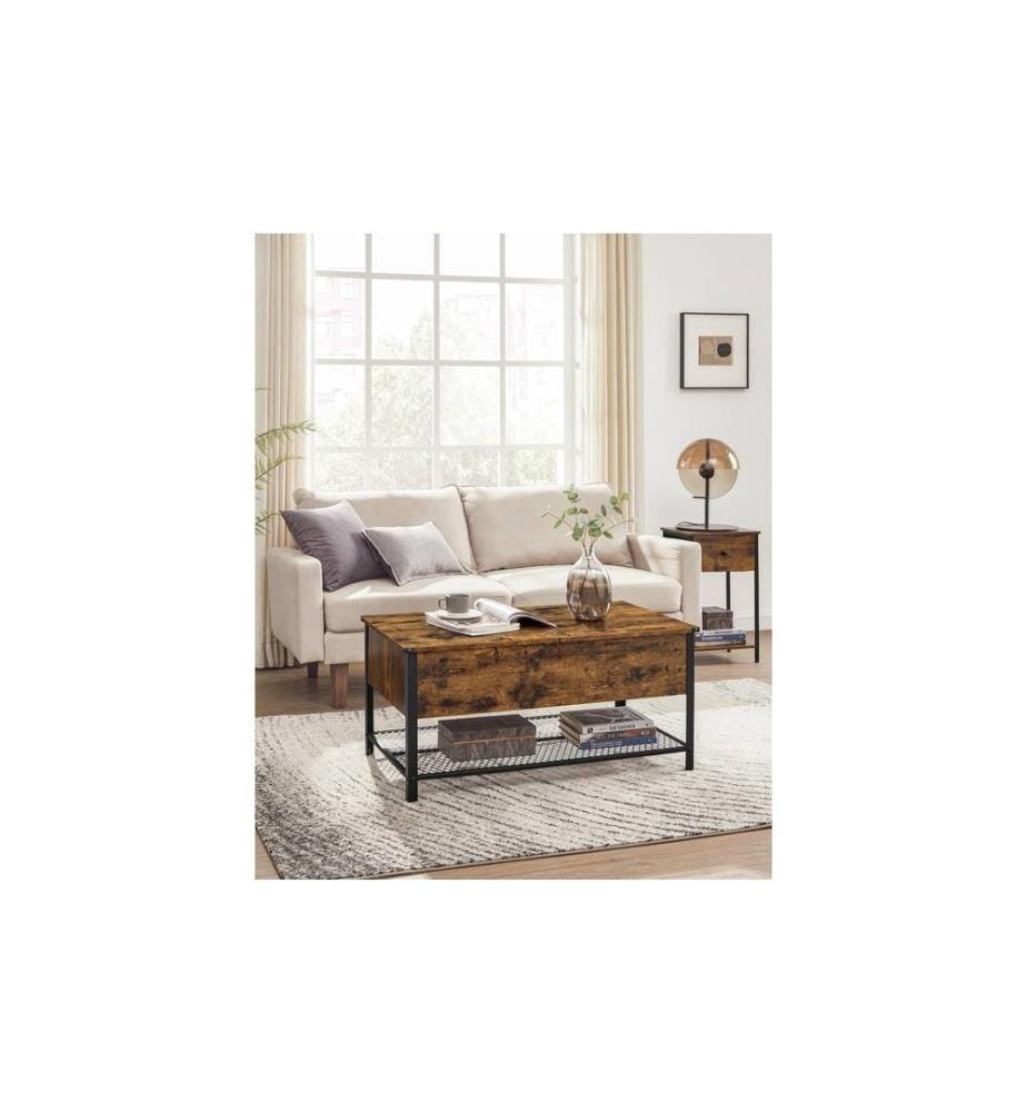 VASAGLE - Table basse avec plateau rabattable 100 x 55 x 47 cm