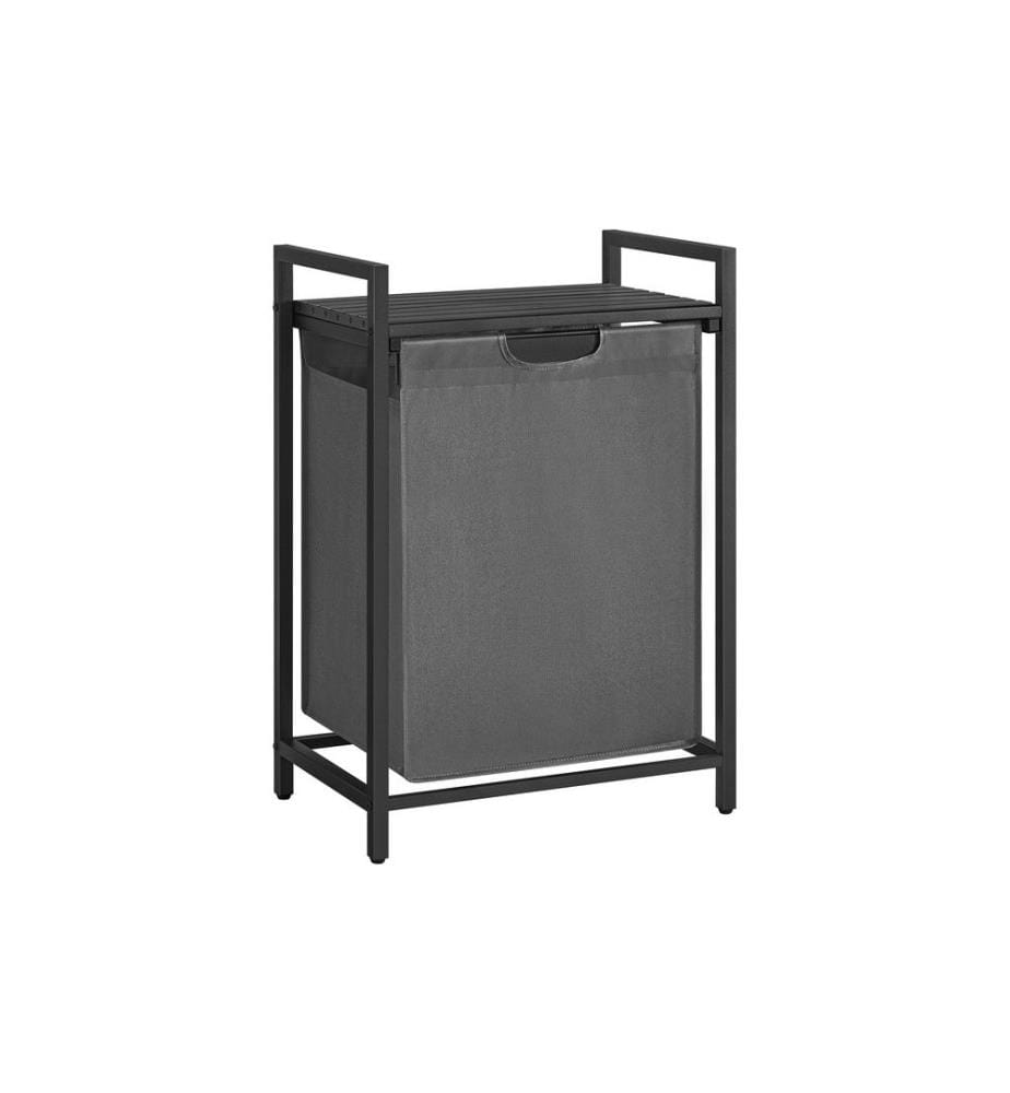 VASAGLE - Corbeille à linge avec tablette 65 l, Gris