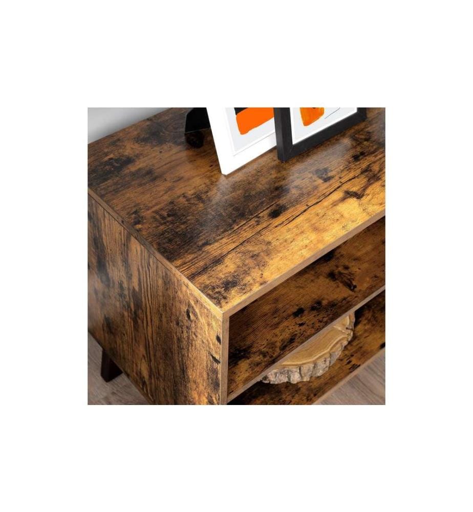 VASAGLE - TV-Möbel mit 2 Ablagen 140 x 40 x 50 cm, Braun