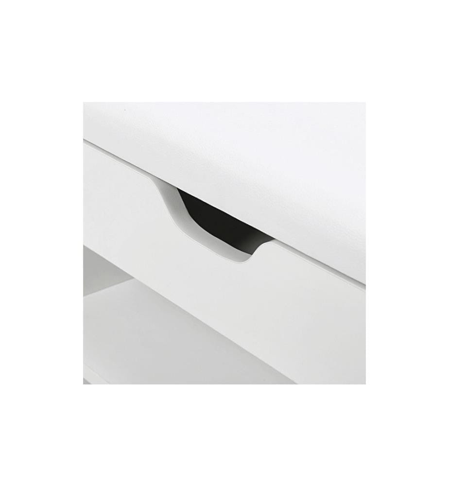 VASAGLE - Banc avec rembourrage 80 x 44 cm, Blanc