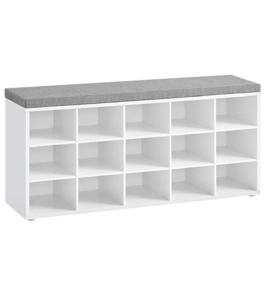 VASAGLE - Armoire à chaussures avec rembourrage 105 x 48 cm, Blanc