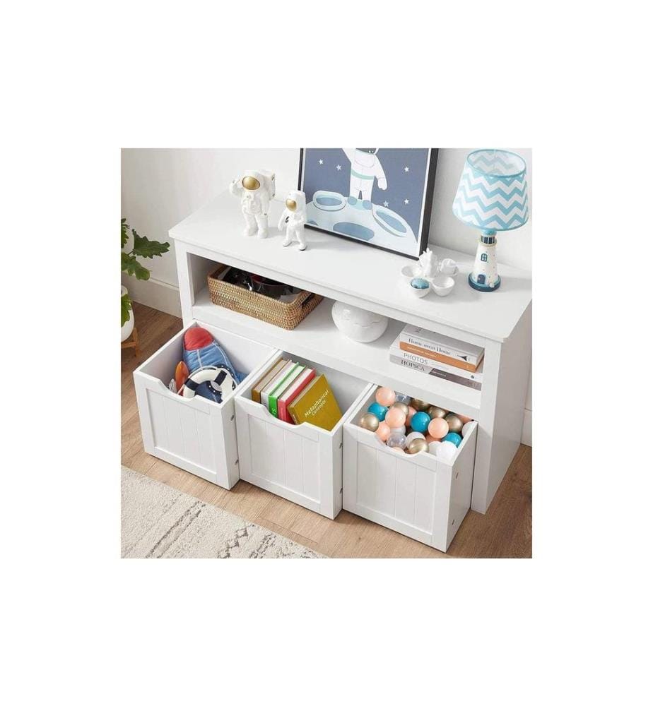 VASAGLE - Commode dans le style maison de campagne 102 x 60 cm, Blanc