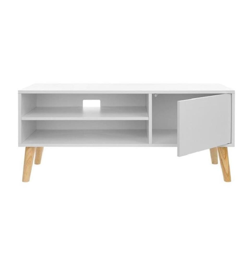 VASAGLE - Meuble TV 110 x 40 cm, Blanc