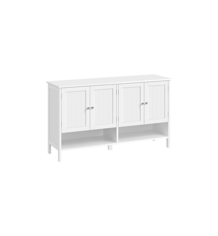 VASAGLE - Armoire à chaussures Style maison de campagne 120 x 70 cm, Blanc