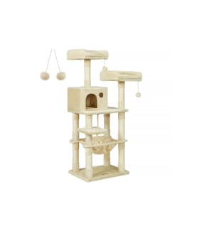 Feandrea - Arbre à chat avec hamac 143 cm, beige