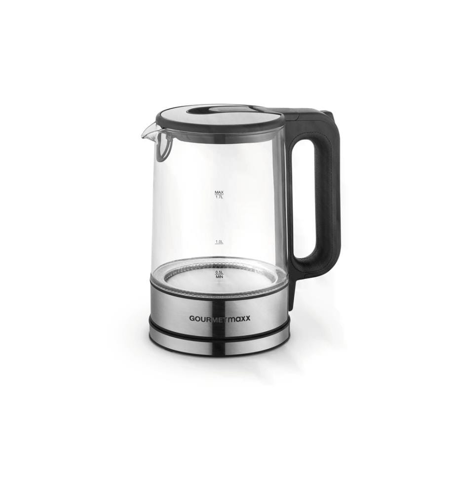 GOURMETMAXX - Bouilloire 1.7 l, Argenté/Transparent