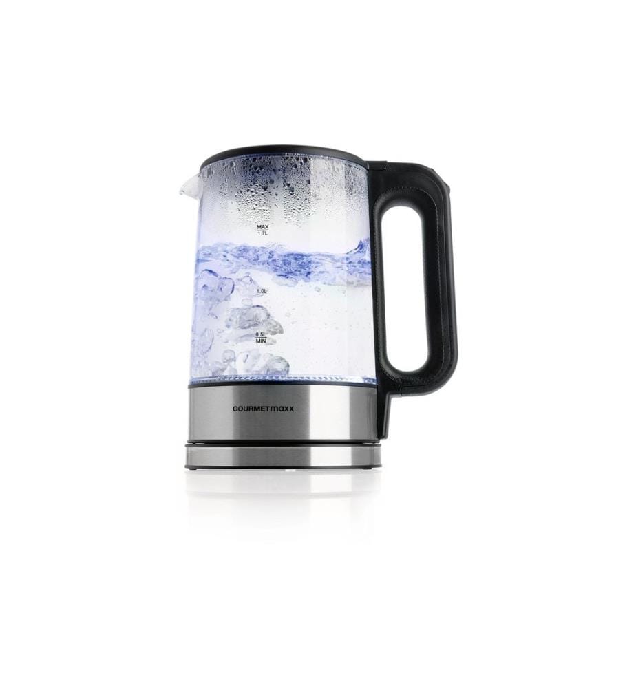 GOURMETMAXX - Bouilloire 1.7 l, Argenté/Transparent