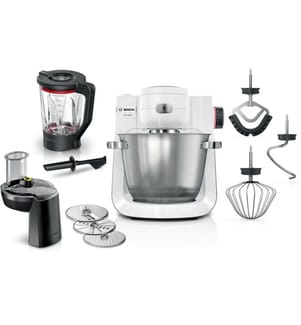 BOSCH - Robot ménager Série 6 MUMS6EW22 Acier inoxydable/Blanc