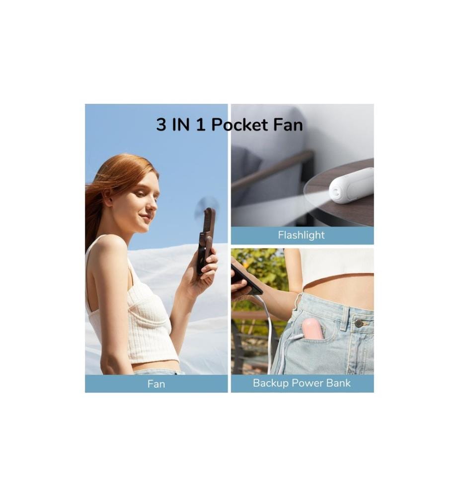 Jisulife - Ventilateur à main Life8 Plus Blanc