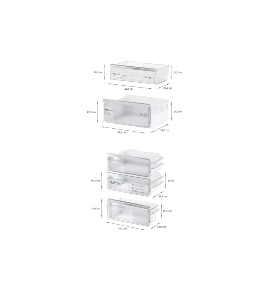 BOSCH - Réfrigérateurs congélateurs encastrés KIN86VFE0 Droite/Changeable