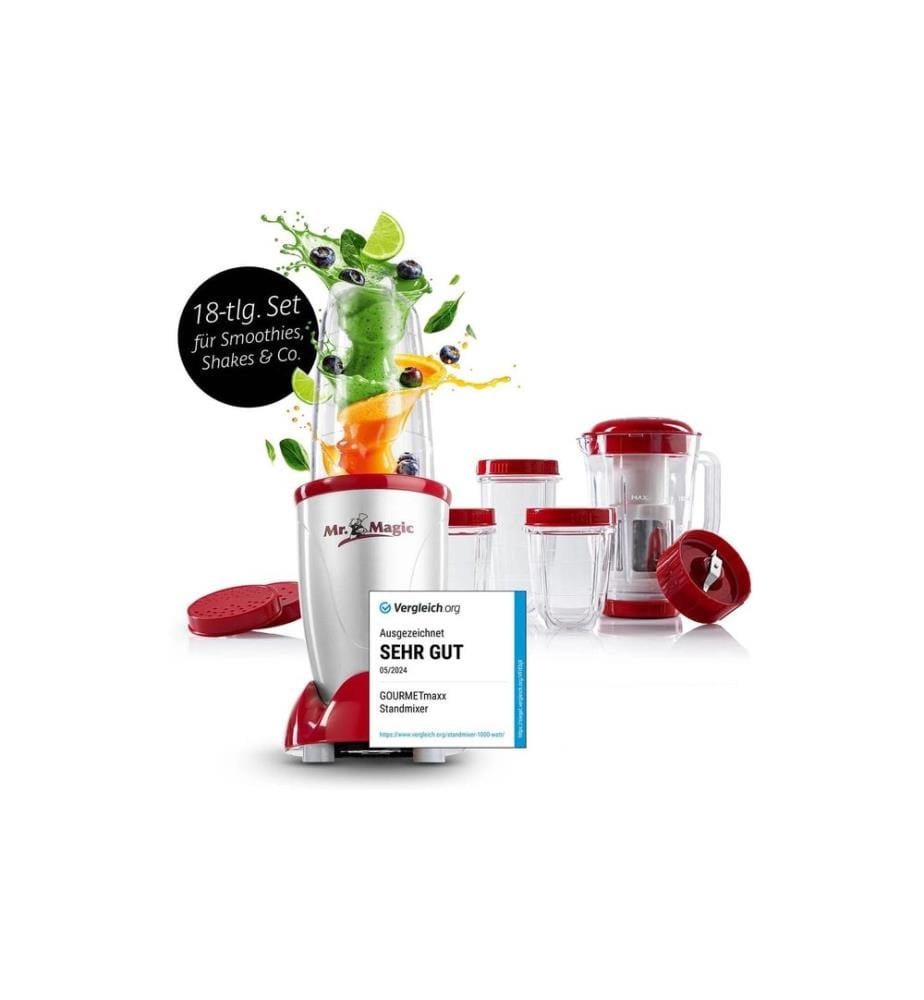 GOURMETMAXX - Smoothie Maker Mr. Magic Rot/Silber
