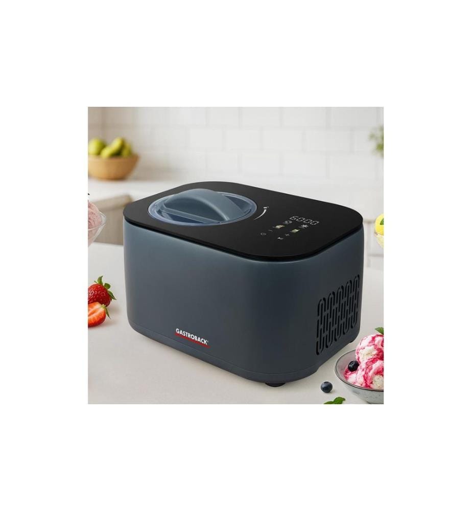 Gastroback Sorbetière à compresseur Mini Gelateria 1 l, Noir/Anthracite