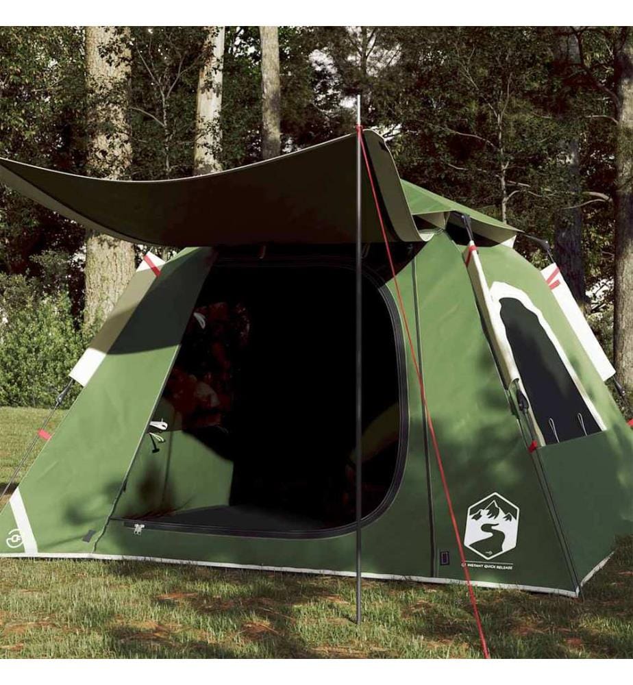 Kuppel-Campingzelt 4 Personen Grün Quick Release