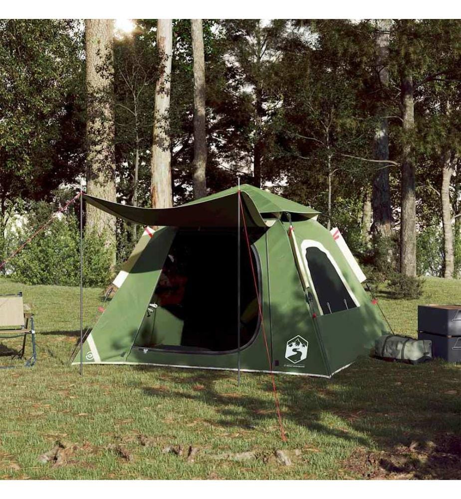Kuppel-Campingzelt 4 Personen Grün Quick Release