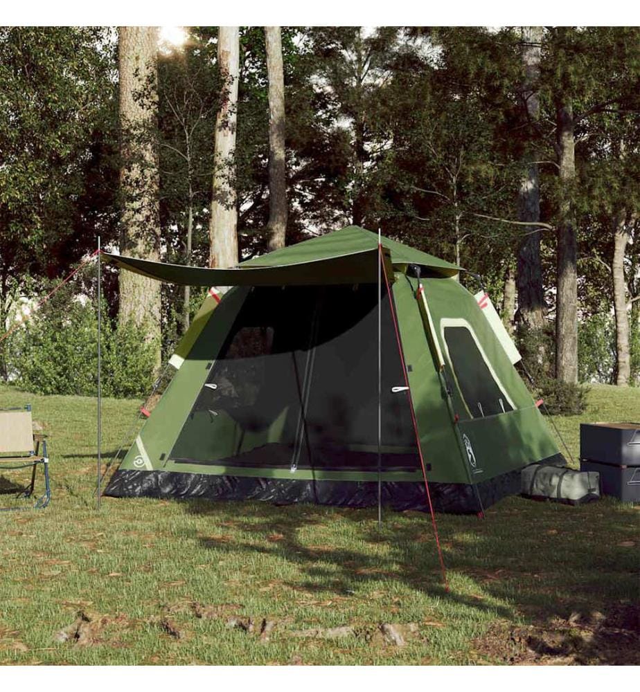 Kuppel-Campingzelt 5 Personen Grün Quick Release