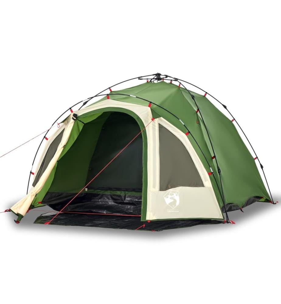 Kuppel-Campingzelt 3 Personen Grün Quick Release