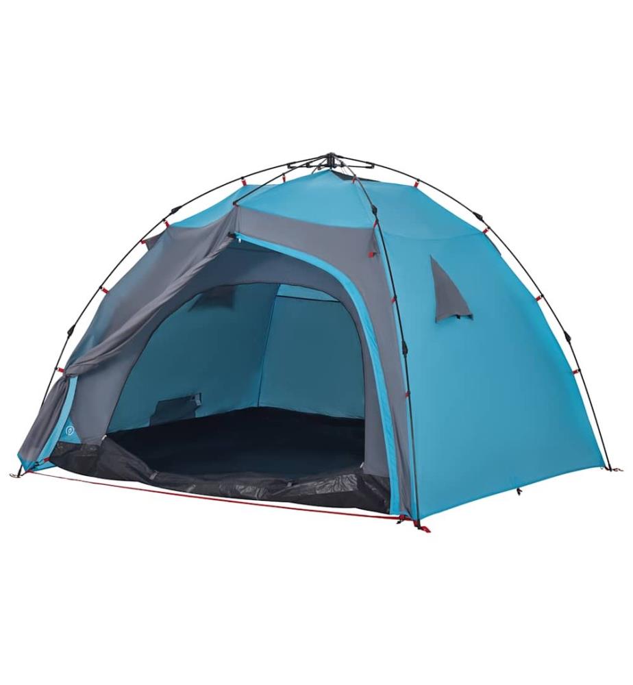 Tente de camping à dôme 4 personnes bleu libération rapide