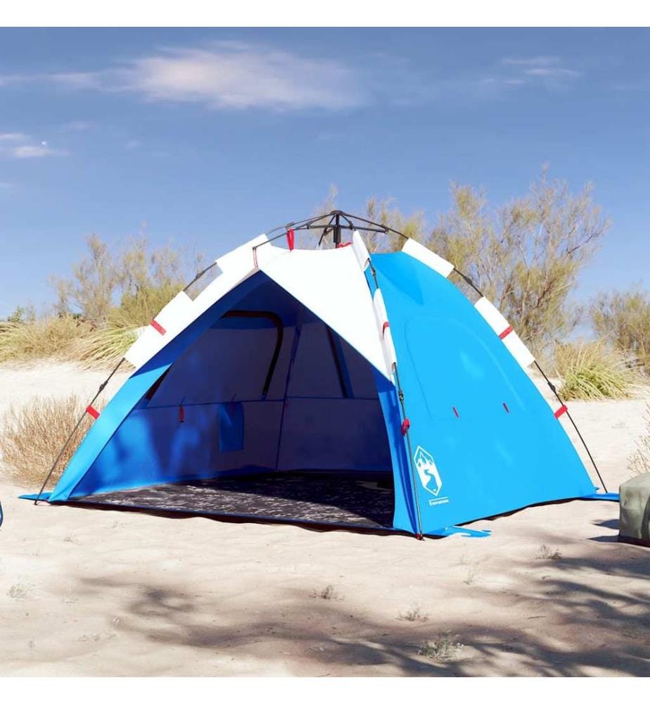 Strandzelt 3 Personen Azurblau Quick Release Wasserdicht