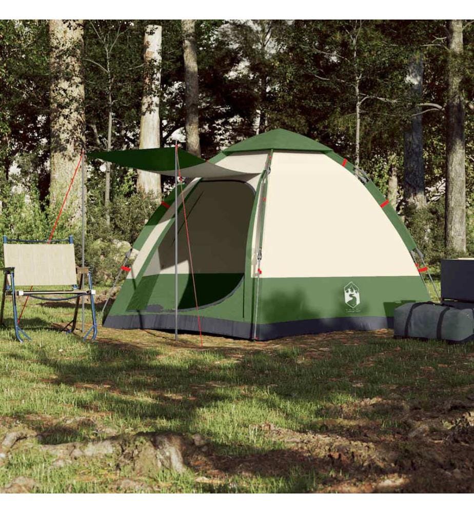 Campingzelt 4 Personen Grün Quick Release