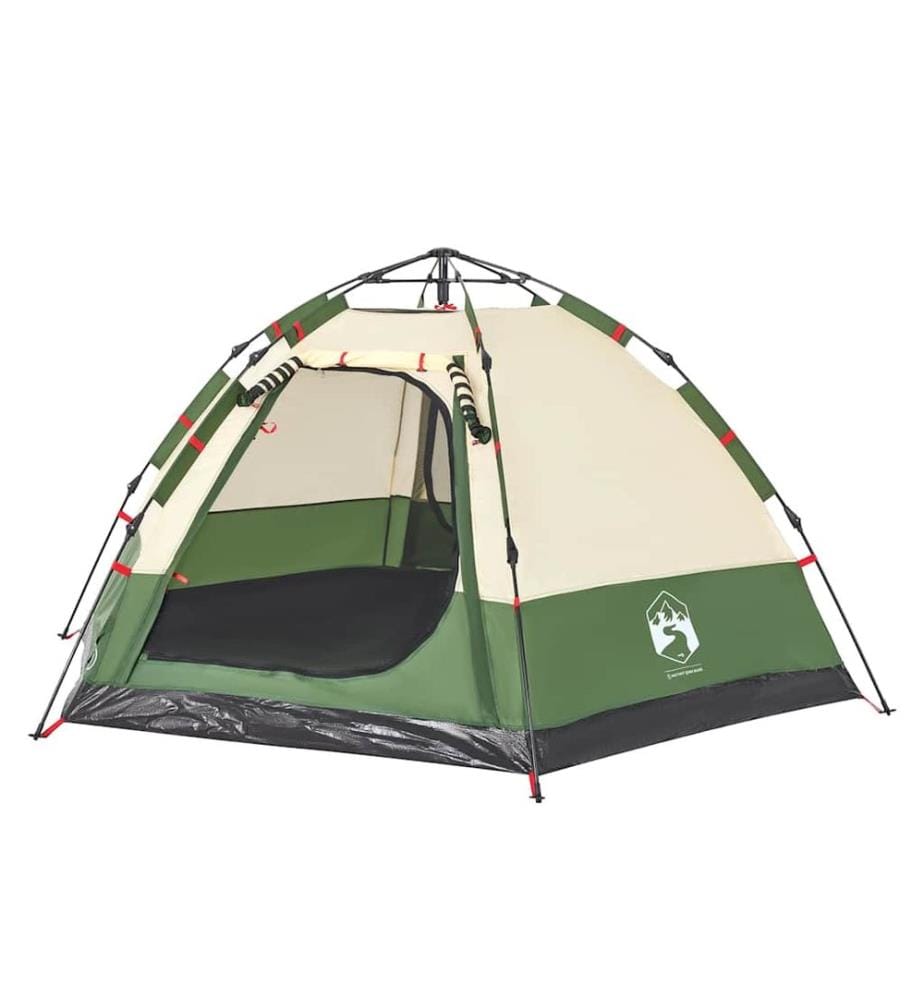 Campingzelt 4 Personen Grün Quick Release