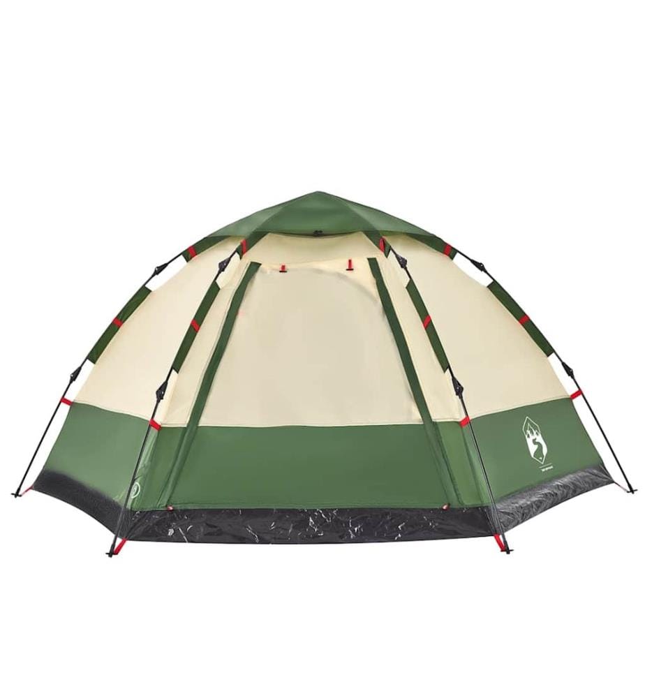 Campingzelt 4 Personen Grün Quick Release