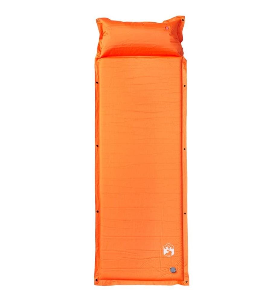 Selbstaufblasende Isomatte mit Kissen Orange