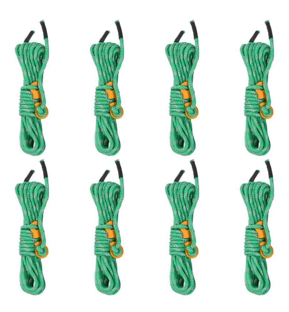 Zeltleinen mit Seilspannern 8 Stk. Reflektierend 4 m 4 mm
