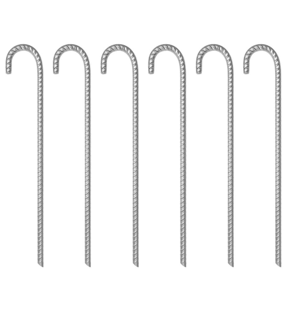 Zeltheringe 6 Stk. 41,5 cm Ø12 mm Verzinkter Stahl