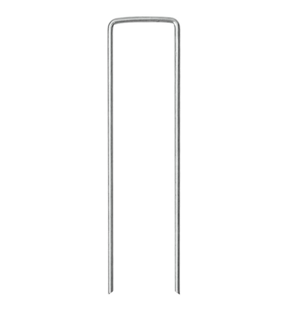 Bodenanker U-Form 25 Stk. 15x3,5 cm Verzinkter Stahl