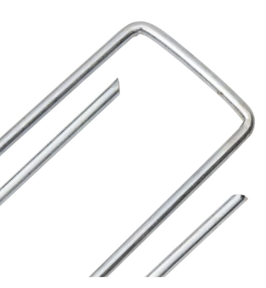 Bodenanker U-Form 25 Stk. 15x3,5 cm Verzinkter Stahl