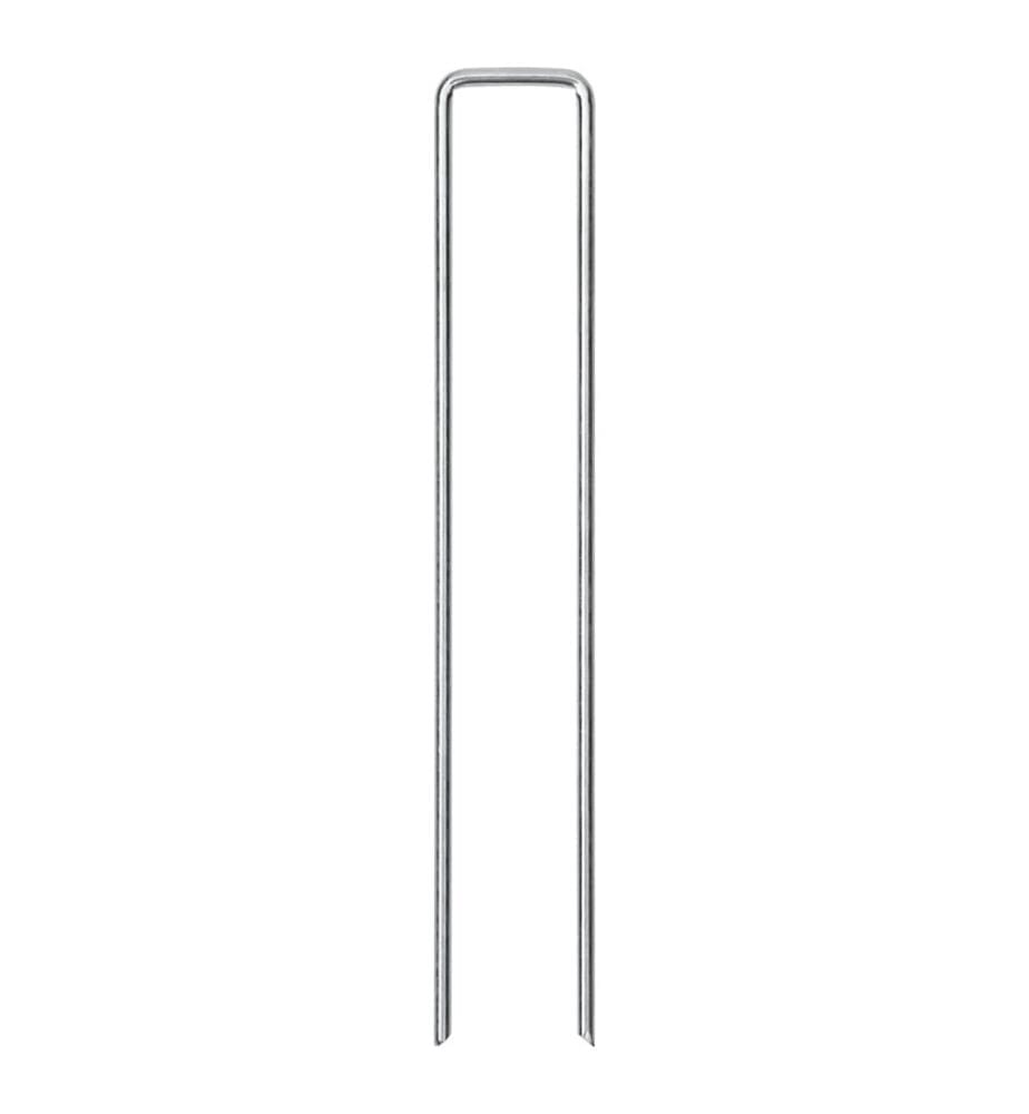 Piquets de sol en forme de U 50 pcs 20x4 cm acier galvanisé