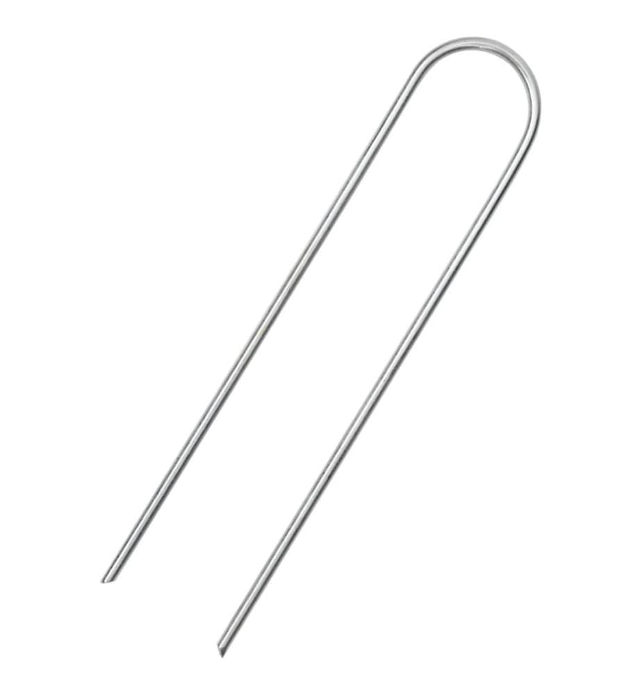 Bodenanker U-Form 25 Stk. 15x3,5 cm Verzinkter Stahl