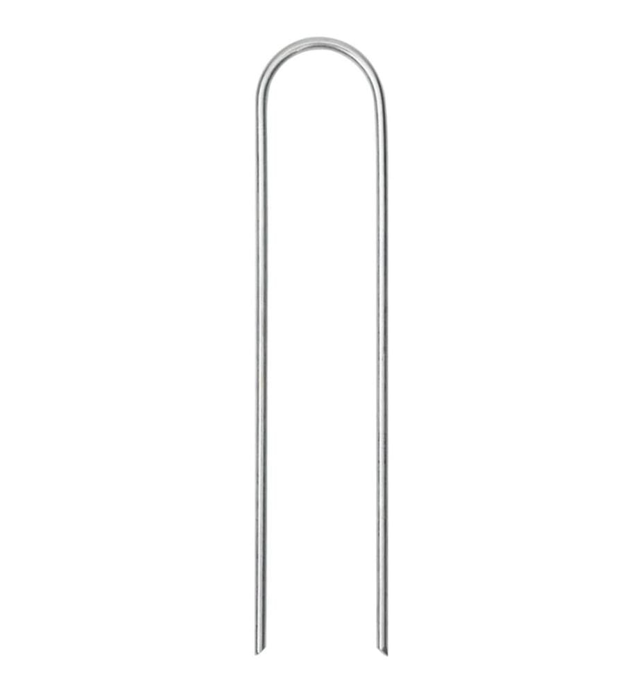 Bodenanker U-Form 25 Stk. 15x3,5 cm Verzinkter Stahl