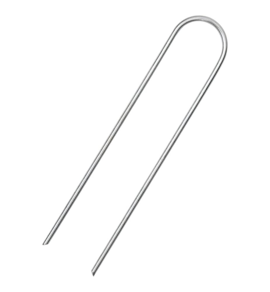 Piquets de sol en forme de U 50 pcs 15x3,5 cm acier galvanisé