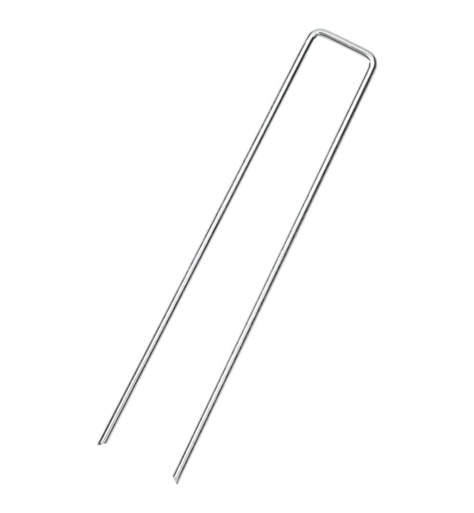 Bodenanker 25 Stk. U-Form 20x3,5 cm Verzinkter Stahl