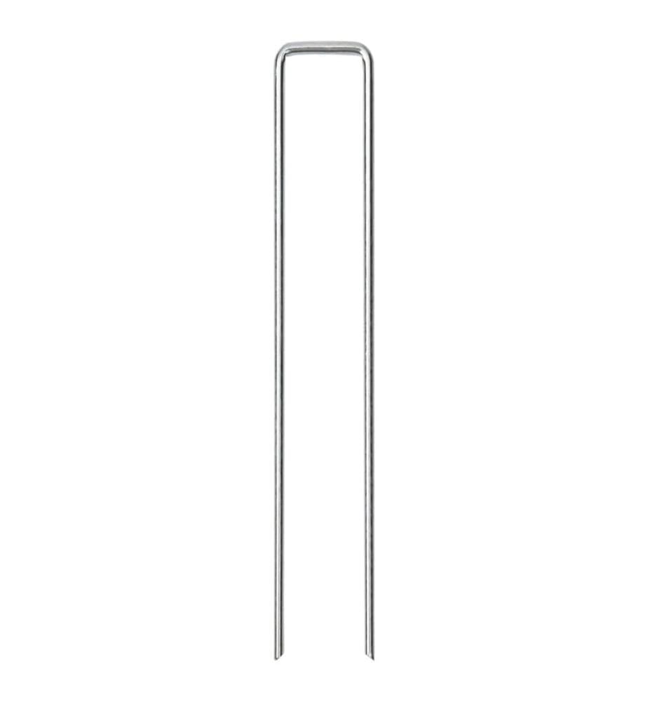 Bodenanker 25 Stk. U-Form 20x3,5 cm Verzinkter Stahl