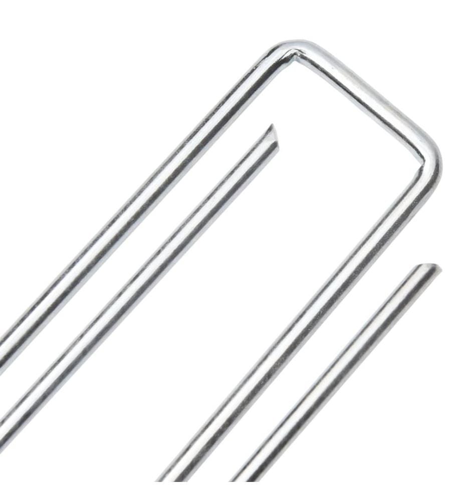 Bodenanker 25 Stk. U-Form 20x3,5 cm Verzinkter Stahl