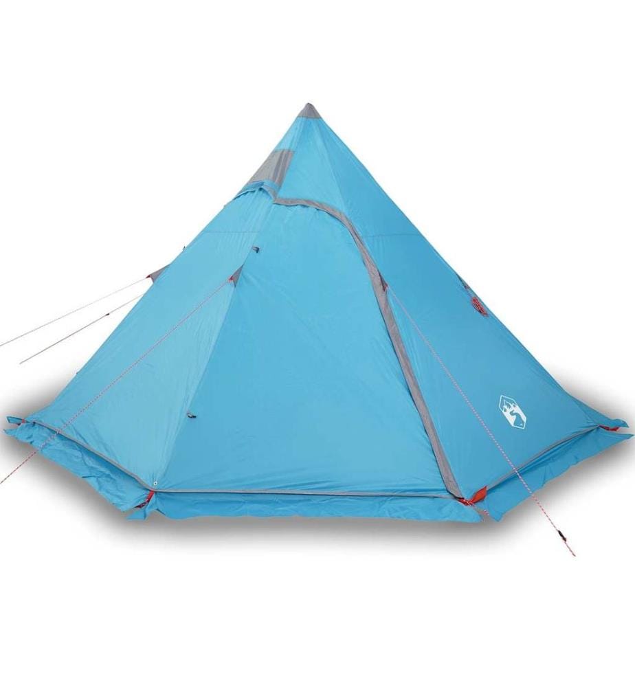 Tente de camping tipi 5 personnes bleu imperméable