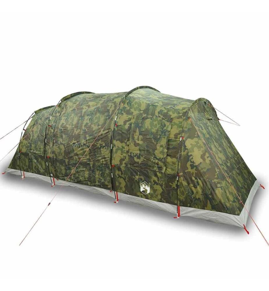 Tente familiale tunnel 6 personnes camouflage imperméable