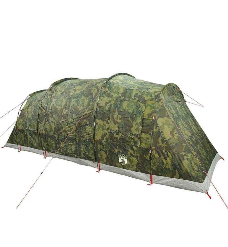 Tente familiale tunnel 6 personnes camouflage imperméable