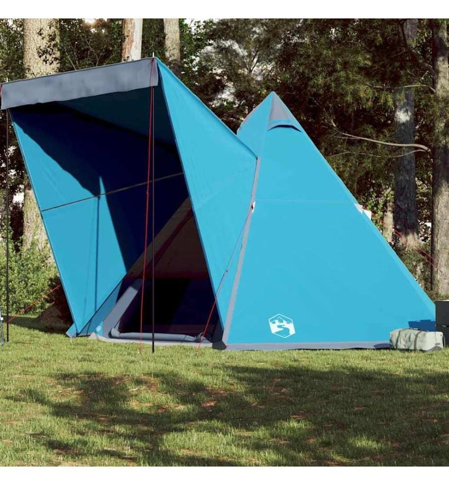 Tente familiale tipi 6 personnes bleu imperméable